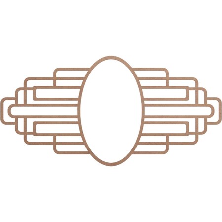 Ekena Millwork Elizabeth Wood Fretwork Pierced Ceiling Medallion, 38"W x 19"H x 10 1/2"IW x 18"IH x 3/8"T CMWP38X19X0375EBMF